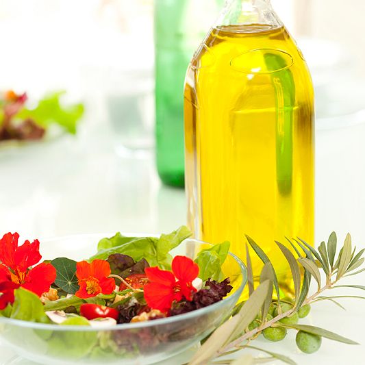 cooking oil and salad